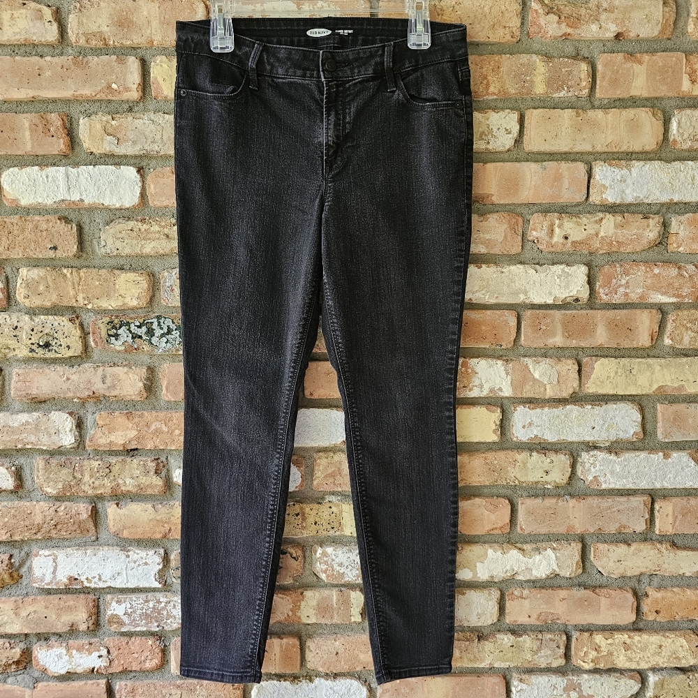 Black Old Navy Skinny Ankle Length Mid-rise Jeans